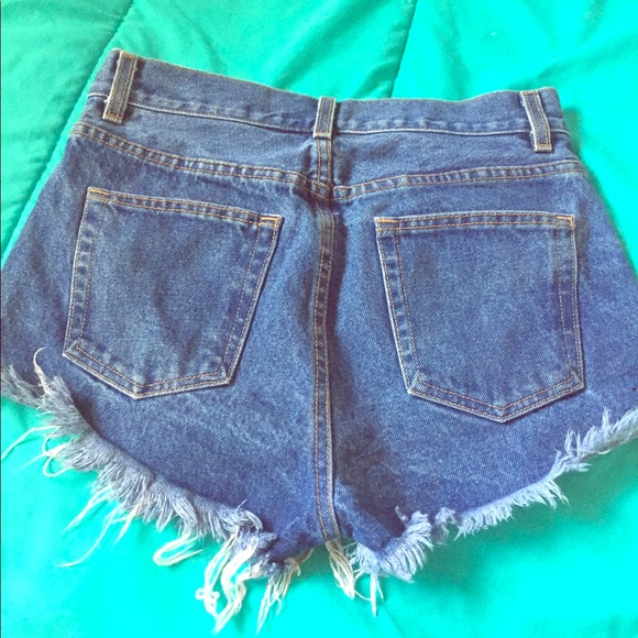 high waisted fringe shorts